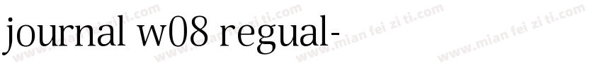 journal w08 regual字体转换